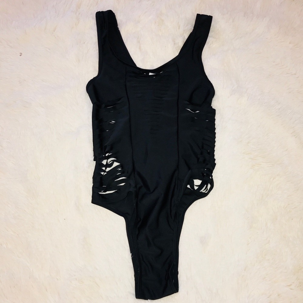 1️⃣Left❗️Slit cut out black monokini - Picture 4 of 8
